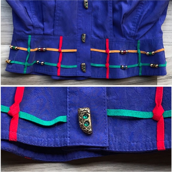 Vintage IIF 1980’s Embellished Oversized Jacket - Picture 4 of 9